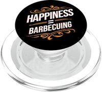 Funny BBQ Food Happiness Equals Barbecuing for Grill Lover PopSockets PopGrip for MagSafe