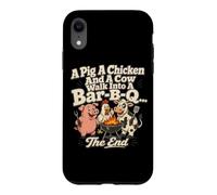 Funny BBQ Grill Master Pig Chicken Cow Cookout Case for iPhone XR