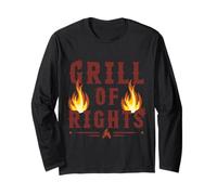 Funny BBQ Grilling Grill of Rights Patriotic Backyard BBQ Long Sleeve T-Shirt