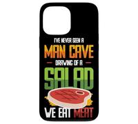 Funny BBQ Meat Lover Steak Grill Real Men Vegan Diet Shirt Case for iPhone 13 Pro Max