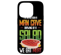 Funny BBQ Meat Lover Steak Grill Real Men Vegan Diet Shirt Case for iPhone 14 Pro