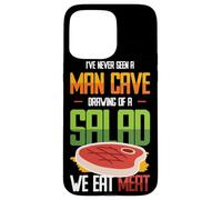 Funny BBQ Meat Lover Steak Grill Real Men Vegan Diet Shirt Case for iPhone 15 Pro Max