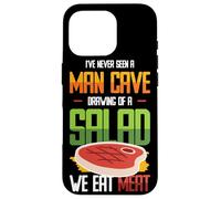 Funny BBQ Meat Lover Steak Grill Real Men Vegan Diet Shirt Case for iPhone 16 Pro