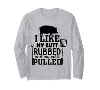 Funny BBQ Rub and Pulled Pork Grilling Humor Double Meaning Long Sleeve T-Shirt