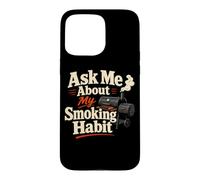 Funny BBQ Smoker Pitmaster Smoking Habit Case for iPhone 15 Pro Max