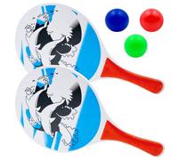 Funny Beach Bat and Ball Set, Sun Tree Green Wooden Beach Ball Paddle Balls, Sandbeach Toys for Garden Party Backyard Play Outdoor Game, Balls Gifts for Women Men Family Friend