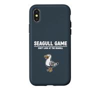 Funny Beach Bird Pun Seagull Game Don’t Look at the Seagull Case for iPhone X/XS