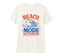 Funny Beach Mode Activated Cute Sea Turtle Summer Design Premium T-Shirt