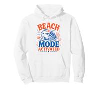 Funny Beach Mode Activated Cute Sea Turtle Summer Design Pullover Hoodie