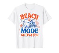 Funny Beach Mode Activated Cute Sea Turtle Summer Design T-Shirt