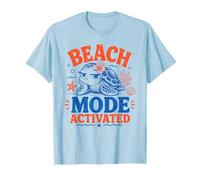 Funny Beach Mode Activated Cute Sea Turtle Summer Design T-Shirt