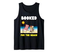 Funny beach reading quote booked for the beach holiday Tank Top