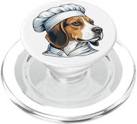 Funny Beagle Chef Dog Cartoon Cooking PopSockets PopGrip for MagSafe