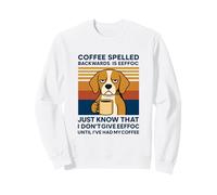Funny Beagle Dog Coffee Spelled Backwards Eeffoc Retro Sweatshirt