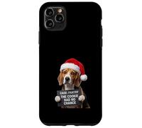 Funny Beagle Dog Mugshot Cookie Thief Christmas Santa Hat Case for iPhone 11 Pro Max