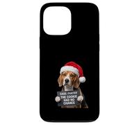 Funny Beagle Dog Mugshot Cookie Thief Christmas Santa Hat Case for iPhone 13 Pro Max