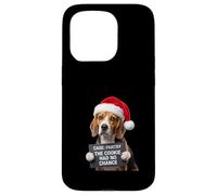 Funny Beagle Dog Mugshot Cookie Thief Christmas Santa Hat Case for iPhone 15 Pro