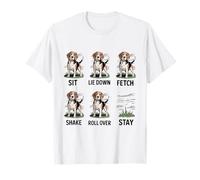 Funny Beagle Dog Obeys Stay Only Training Joke T-Shirt
