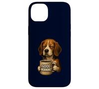 Funny Beagle Good Morning Sarcastic Coffee Lover Grumpy Dog Case for iPhone 14 Plus
