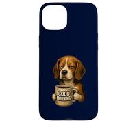 Funny Beagle Good Morning Sarcastic Coffee Lover Grumpy Dog Case for iPhone 15 Plus