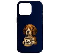 Funny Beagle Good Morning Sarcastic Coffee Lover Grumpy Dog Case for iPhone 16 Pro