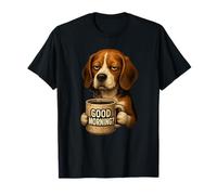 Funny Beagle Good Morning Sarcastic Coffee Lover Grumpy Dog T-Shirt
