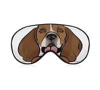Funny Beagle Sleep Mask Blindfold Cute Dog Paws Adjustable Super-Smooth Soft Eye Mask Cover for Men Women Travel and Nap