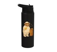 Funny Bear Beekeeper Honey Collector Stainless Steel Insulated Water Bottle