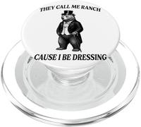 Funny Bear Call Me Ranch Cause I Be Dressing Pun Animal PopSockets PopGrip for MagSafe