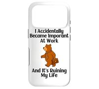 Funny Bear I Accidentally Became Important at Work Office Case for iPhone 17 Pro