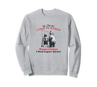 Funny Bear Philosopher, Introvert,Of Course I Talk to Myself Sweatshirt