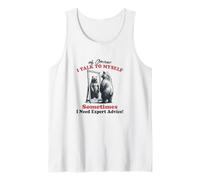 Funny Bear Philosopher, Introvert,Of Course I Talk to Myself Tank Top
