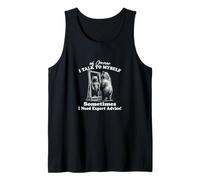 Funny Bear Philosopher, Introvert,Of Course I Talk to Myself Tank Top