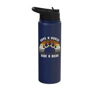 Funny Bear Pride Save a Horse Ride a Bear Stainless Steel Insulated Water Bottle