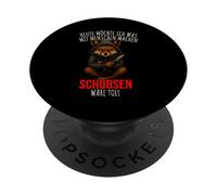 Funny Bear Push People Shirt Sarcasm Quote Gift PopSockets Adhesive PopGrip