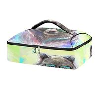 Funny Bear Reusable Insulated Pizza Bag, Waterproof Food Delivery Bag, with Handle Lid Leakproof Pizza Holder Tote for Hot or Cold Food