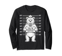 Funny Bear Stole The Marshmallows Campsite Patrol Long Sleeve T-Shirt