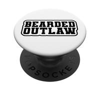 Funny Beard Lover Gift Idea for Men Who Live the Outlaw Life PopSockets Adhesive PopGrip