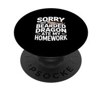 Funny Bearded Dragon Ate My Homework Sarcastic PopSockets Adhesive PopGrip