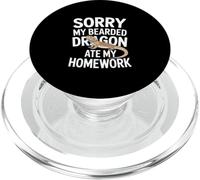 Funny Bearded Dragon Ate My Homework Sarcastic PopSockets PopGrip for MagSafe