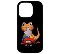 Funny Bearded Dragon Back To School Cute Lizard Student Kids Case for iPhone 14 Pro