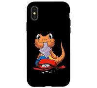 Funny Bearded Dragon Back To School Cute Lizard Student Kids Case for iPhone X/XS