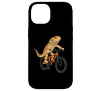 Funny Bearded Dragon On A Bicycle Cycling Case for iPhone 14