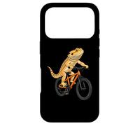 Funny Bearded Dragon On A Bicycle Cycling Case for iPhone 17 Pro