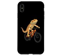Funny Bearded Dragon On A Bicycle Cycling Case for iPhone XS Max