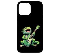 Funny Bearded Dragon Playing Electric Guitar Music Lovers Case for iPhone 13 Pro Max
