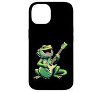 Funny Bearded Dragon Playing Electric Guitar Music Lovers Case for iPhone 14