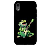 Funny Bearded Dragon Playing Electric Guitar Music Lovers Case for iPhone XR