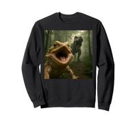 Funny Bearded Dragon Selfie with T-Rex Meme Sweatshirt