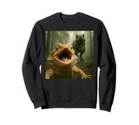 Funny Bearded Dragon Selfie With T-Rex Meme Sweatshirt